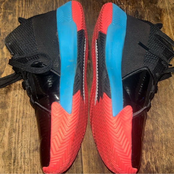 Adidas Basketball shoes‎ [unisex] Court Vision 2 J Size 7 Black White Blue - Picture 5 of 10